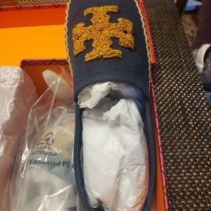 Tory Burch canvas/embroidery espadrilles
